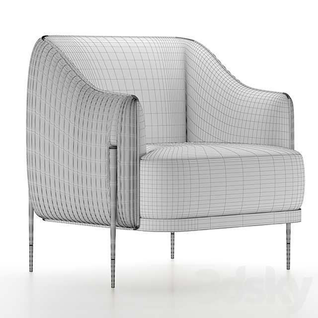 Capitol Collection Oxford Armchair 3DSMax File - thumbnail 3
