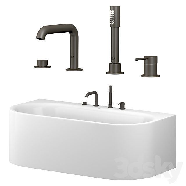 Cezares and Grohe bath set 3dsky