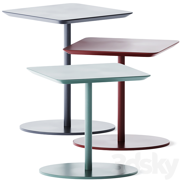 Metal Square Noa Coffee Tables by B&T Design 3DSMax File - thumbnail 2