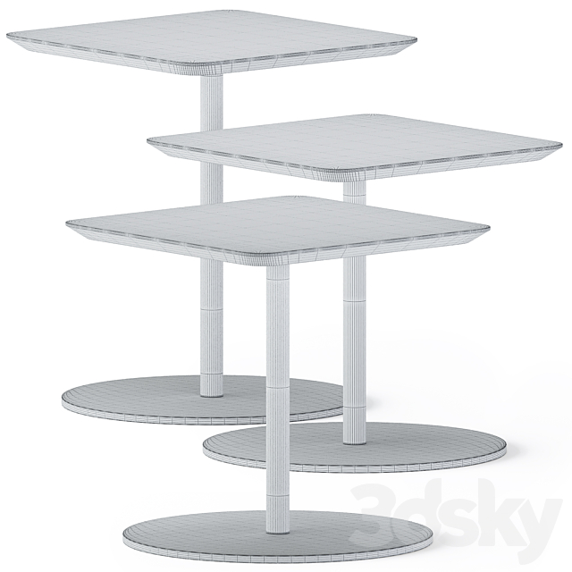 Metal Square Noa Coffee Tables by B&T Design 3DSMax File - thumbnail 3