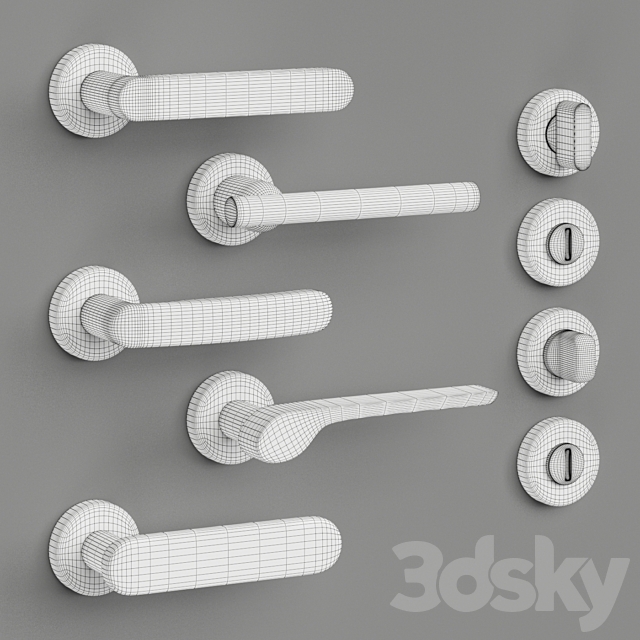 Olivari door handles 3dsky