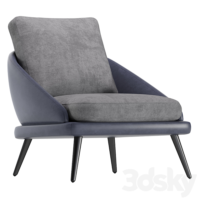 Armchair Minotti LAWSON Leather 3dskyfree
