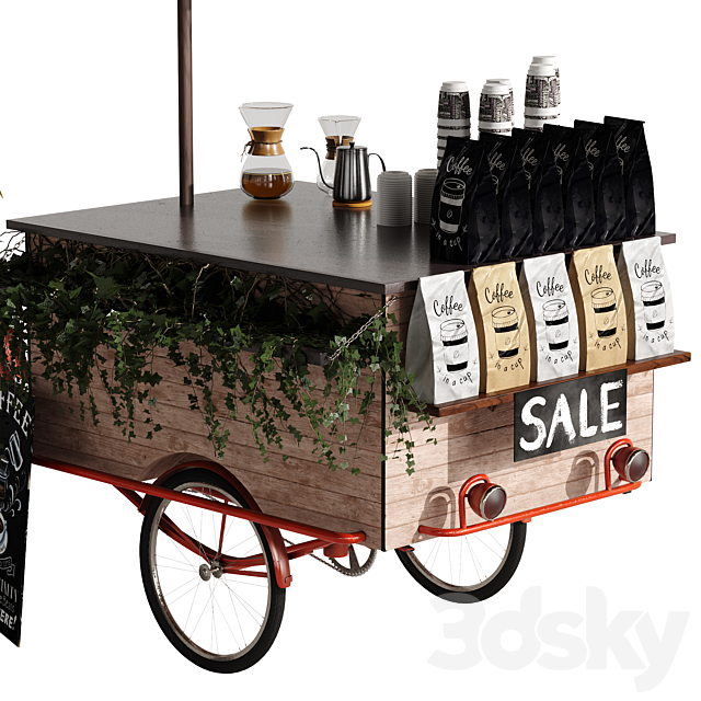 Coffee Bike mobile coffee 2 3dsky
