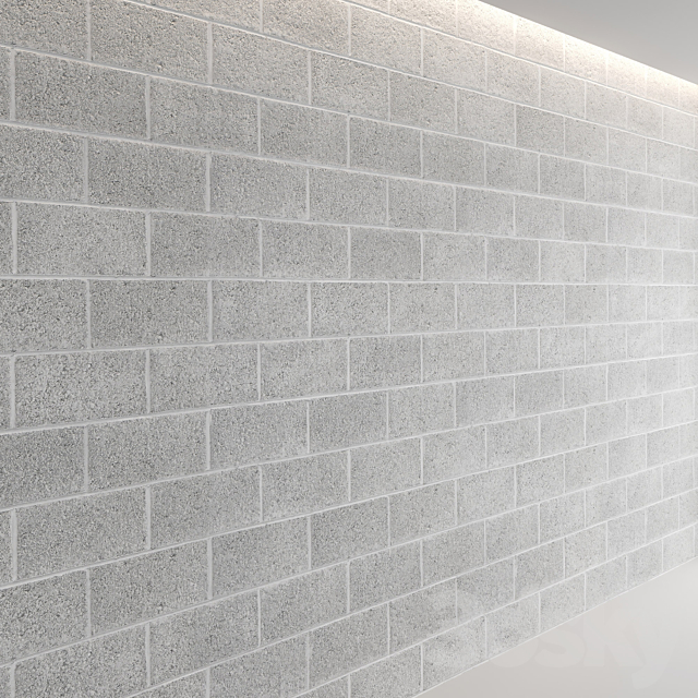Block wall set 01 3dsky