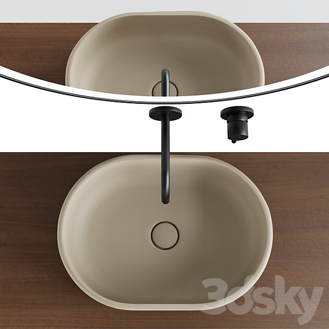 Sink Sabbia and cabinet Atollo Kerama Marazzi 3DS Max Model - thumbnail 3