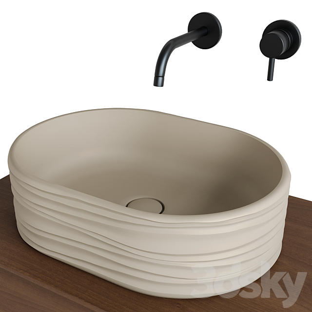 Sink Sabbia and cabinet Atollo Kerama Marazzi 3DS Max Model - thumbnail 4