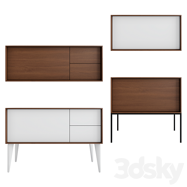 Sink Sabbia and cabinet Atollo Kerama Marazzi 3DS Max Model - thumbnail 5