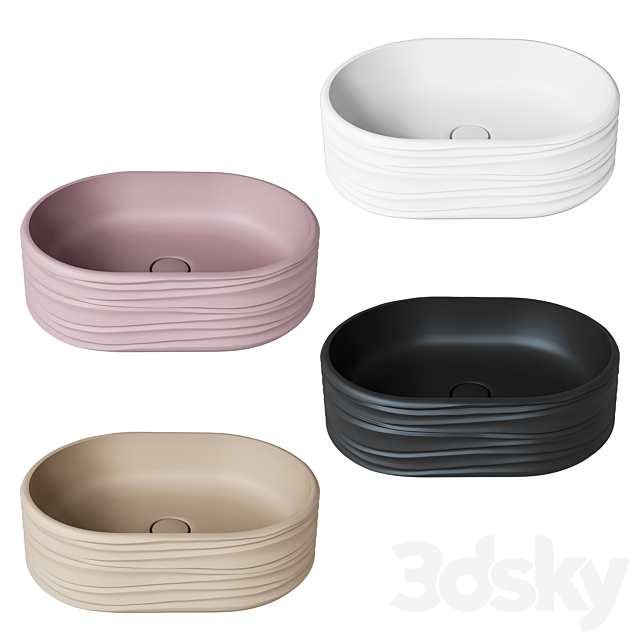 Sink Sabbia and cabinet Atollo Kerama Marazzi 3DS Max Model - thumbnail 6