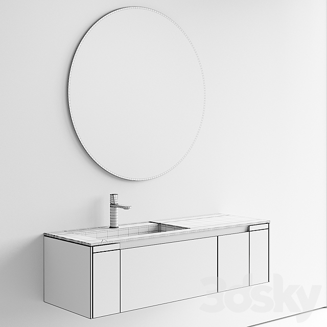 Antonio Lupi Design Orma Vanity Unit Set 2 3dskyfree