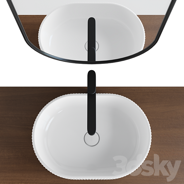 Vento washbasin and cabinet Atollo Kerama Marazzi 3DS Max Model - thumbnail 3