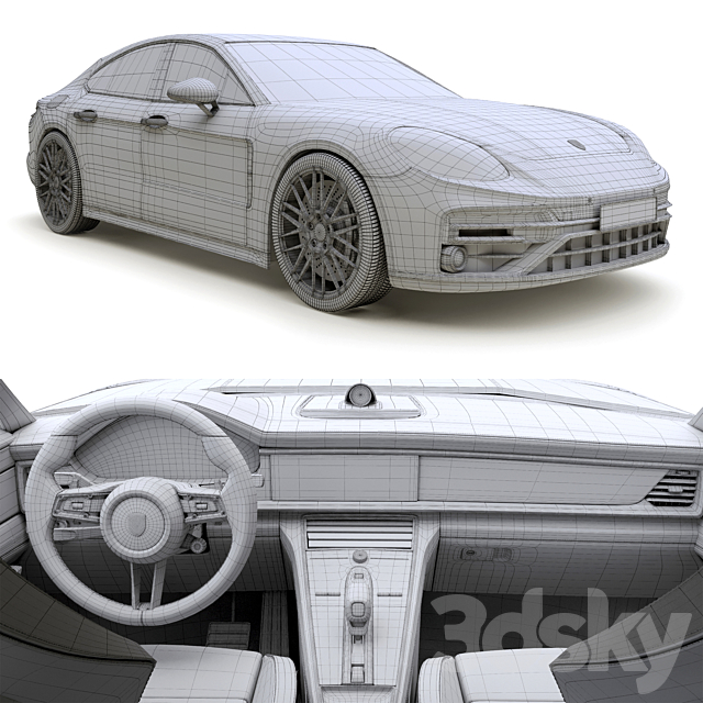 Porsche Panamera Turbo s 3DSMax File - thumbnail 7