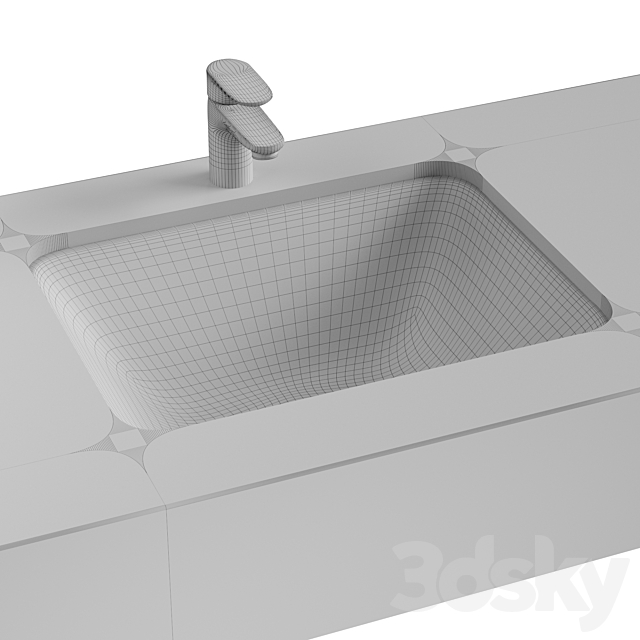 Built-in washbasin VitrA S20 5474B003-0618 3d