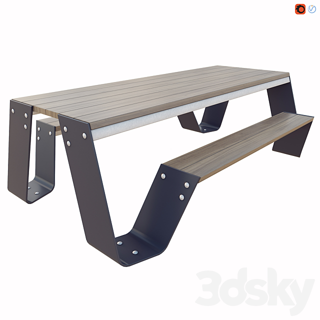 Hopper Picnic Table by Extremis 3DSMax File - thumbnail 2