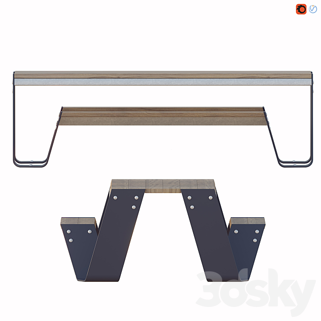 Hopper Picnic Table by Extremis 3DSMax File - thumbnail 3