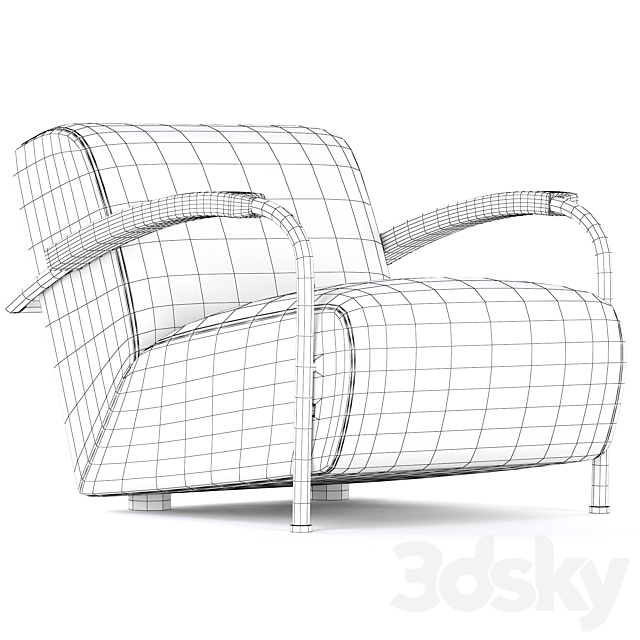 Armchairs from Leolux Lx 3DSMax File - thumbnail 5