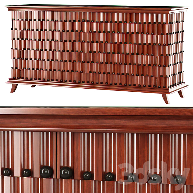 Minotti Collezioni chest of drawers _ Wooden chest of drawers 3DSMax File - thumbnail 1