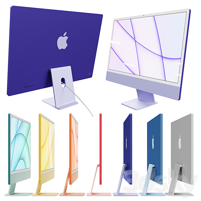 Monoblock computer Apple iMac 24 ? 2021 3d