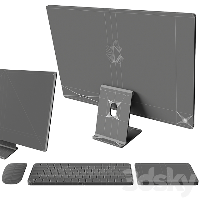 Monoblock computer Apple iMac 24 ? 2021 3d Download
