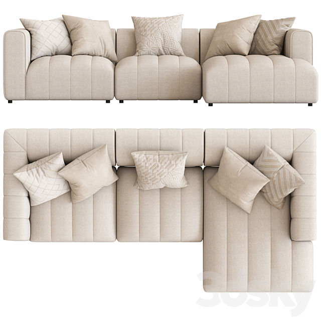 Coco Republic Oregon Modular Sofa1 3dskyfree