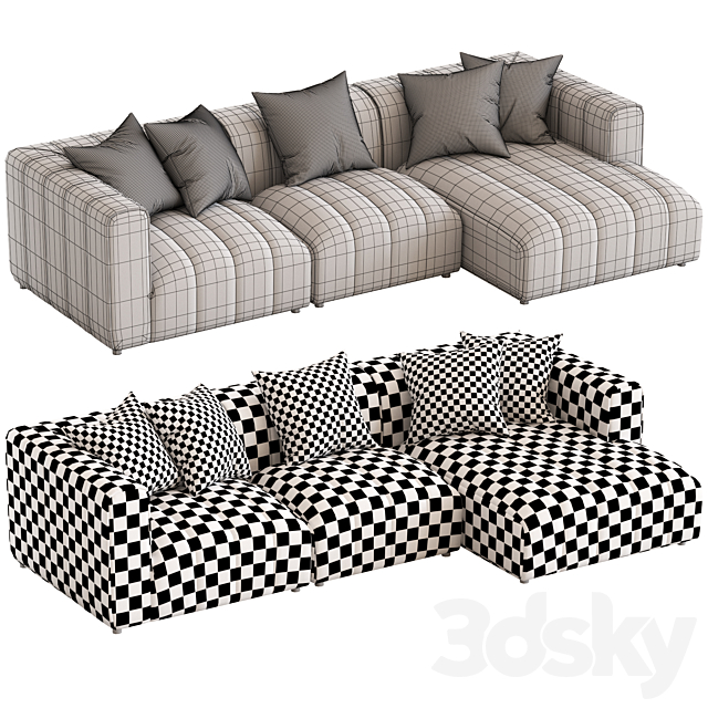 Coco Republic Oregon Modular Sofa1 3dmodel