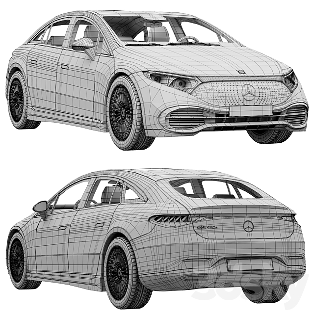 Mercedes-Benz EQS 2022 3dskyfree