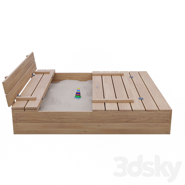 Folding sandbox 3DS Max Model - thumbnail 3
