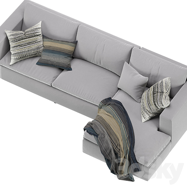 Coco Republic Hadley Modular Sofa 3dskyfree