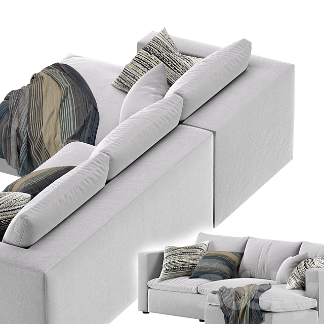 Coco Republic Hadley Modular Sofa 3dmodel