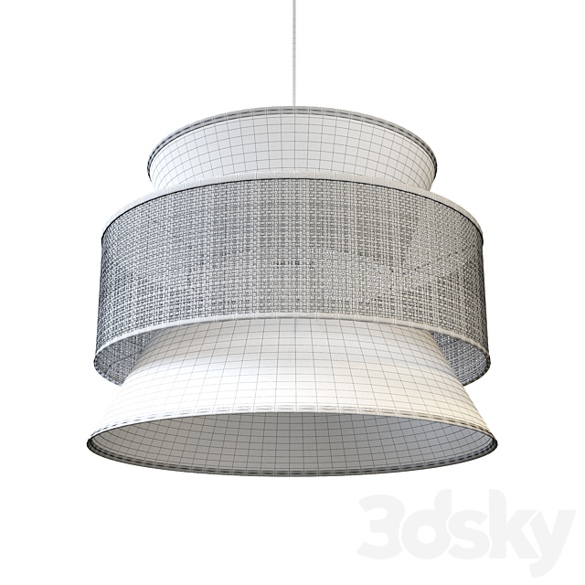 Raffia lampshade. Dolkie 3d