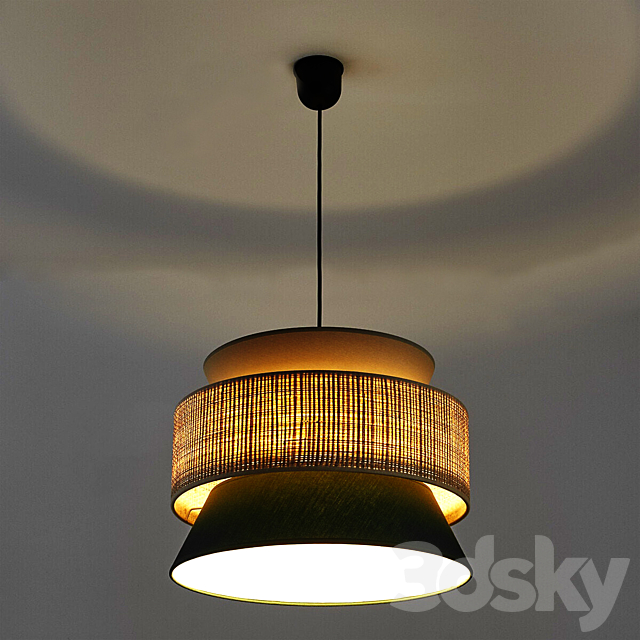 Raffia lampshade. Dolkie 3dsky