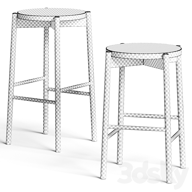 Conde House Kotan High Bar Stools 3d