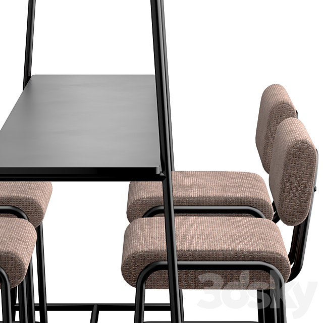 Cosmo Bar Stool and Table 2 3d