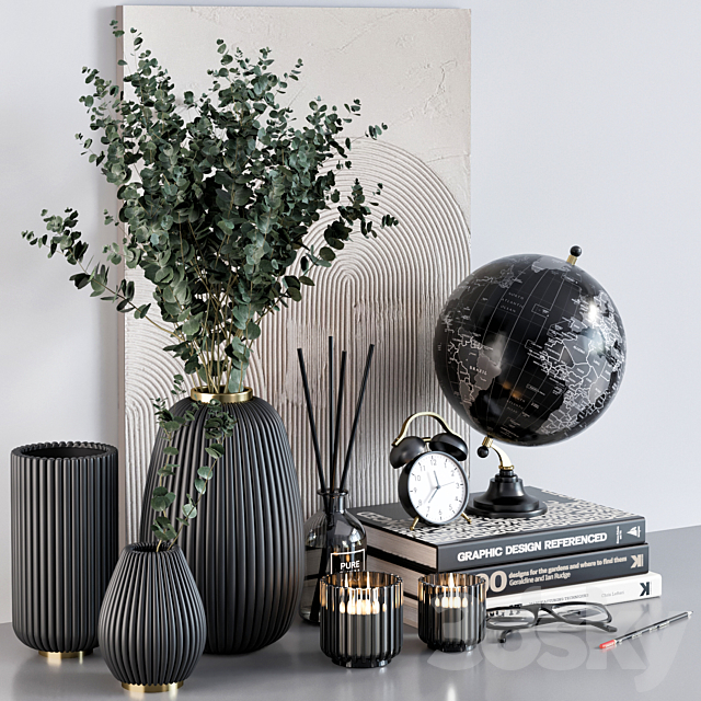 Decorative set 16 3dsky