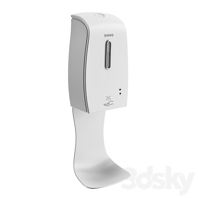 Hand Sanitizer Dispenser Set 3DSMax File - thumbnail 3