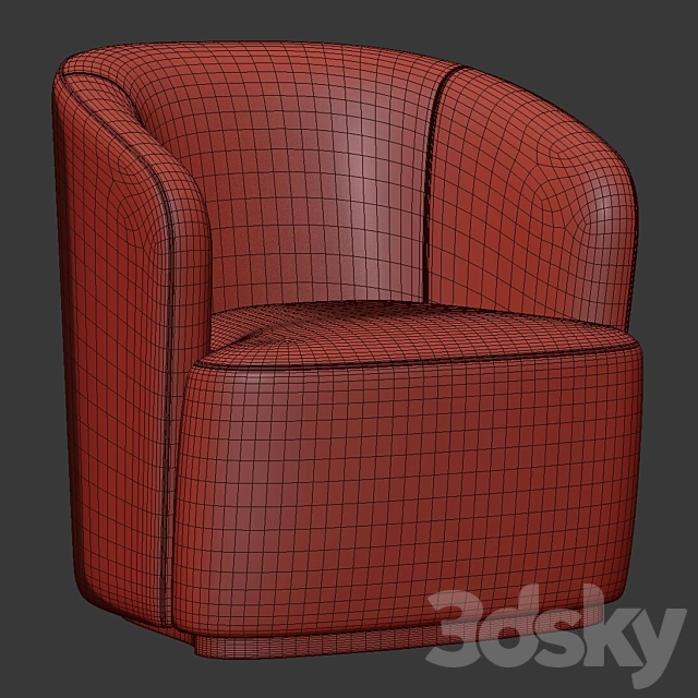 Ritz armchair 3DSMax File - thumbnail 5