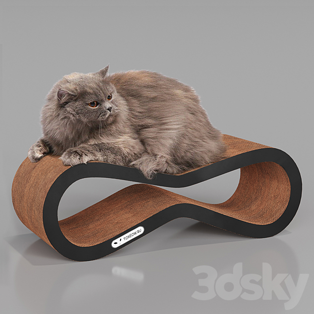 Scratching post - bed for cats Tomeow 3d