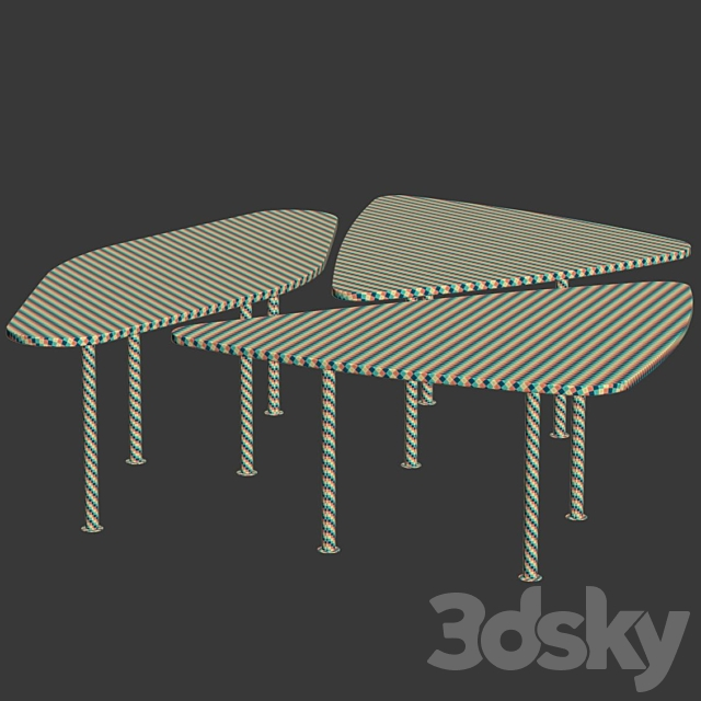 Living room marble tables _ Shaped coffee tables 3dskyfree