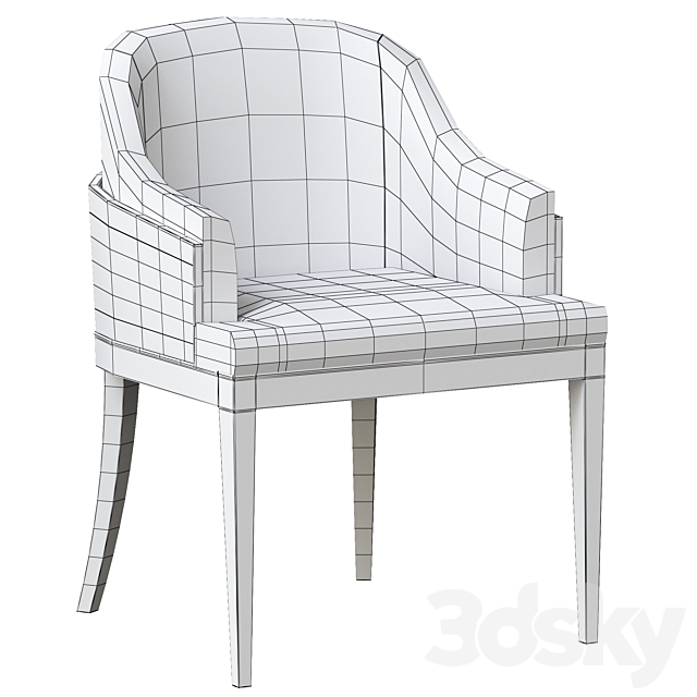 Wolfe Dining Chair 3DSMax File - thumbnail 5
