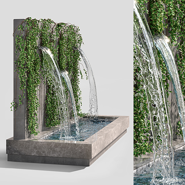 Wall fountains with ivy 3DSMax File - thumbnail 1