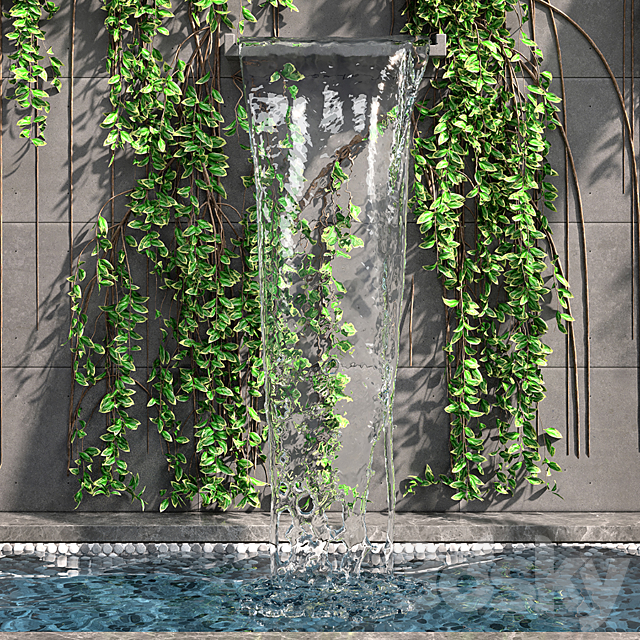 Wall fountains with ivy 3DSMax File - thumbnail 2