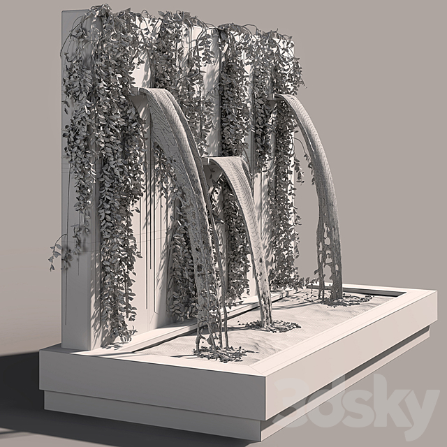 Wall fountains with ivy 3DSMax File - thumbnail 4