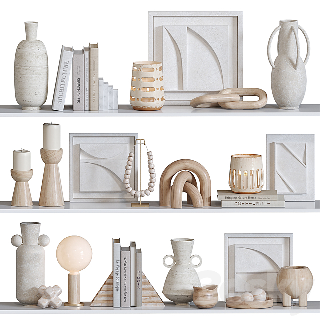 Decorative set for shelves 3DSMax File - thumbnail 1