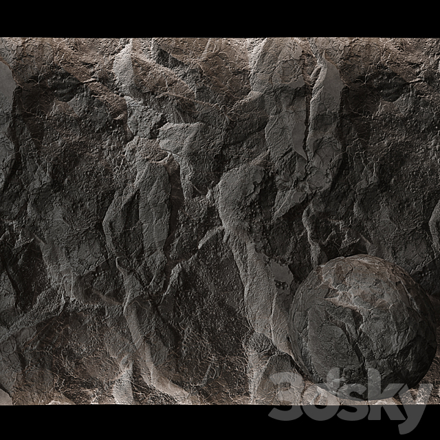 Stone Cliff Wall # 12 3DSMax File - thumbnail 1