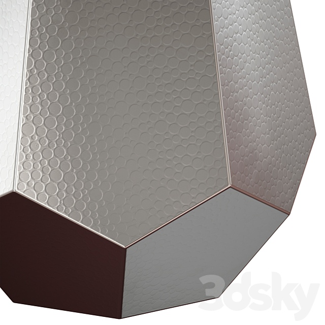 Silverd Metal Accent Stool by Mercury Row 3dmodel