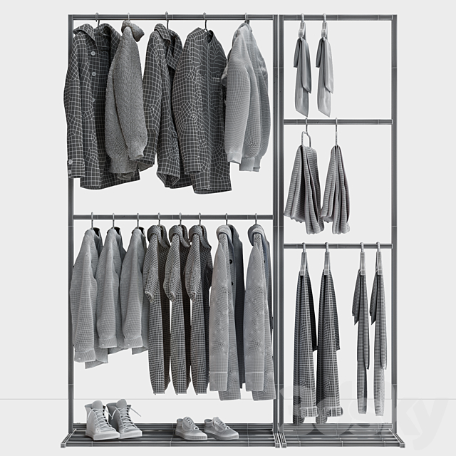 Clothes store hanger 3DSMax File - thumbnail 4