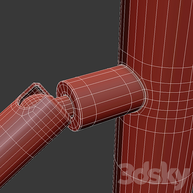 Floor lamp Aromas Lyb P1274 Matt Black 3DS Max Model - thumbnail 4