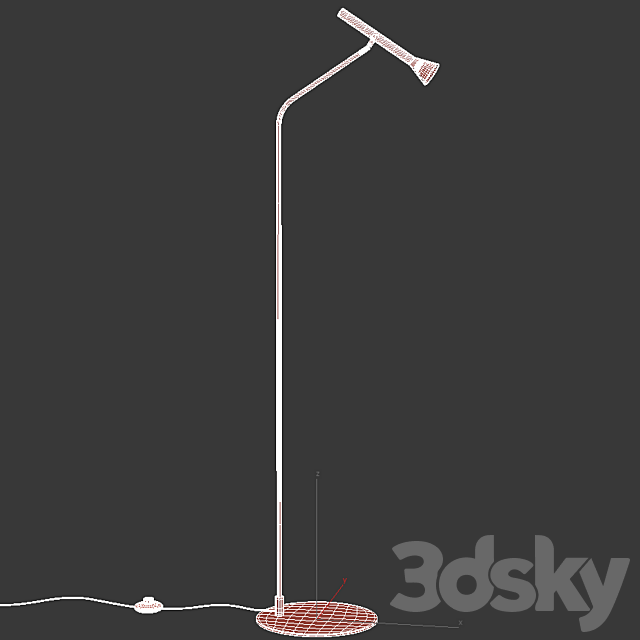 Floor lamp Aromas Lyb P1274 Matt Black 3DS Max Model - thumbnail 6