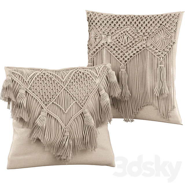 Macrame cushion 3dsky