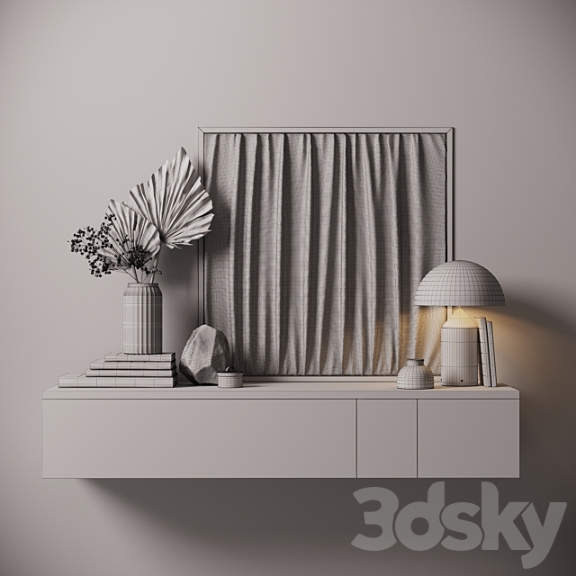 Decorative Set Beige 3dmodel