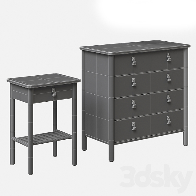 BJÖRKSNÄS _ BJORKSNAS Cabinet and chest of drawers IKEA 3DSMax File - thumbnail 5